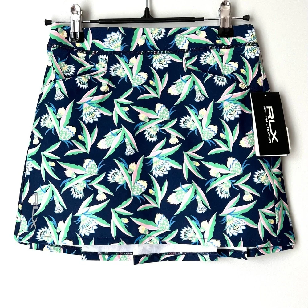 Girls RLX Ralph Lauren Floral Performance Golf/Tennis Skort | S (7) | Navy NWT
